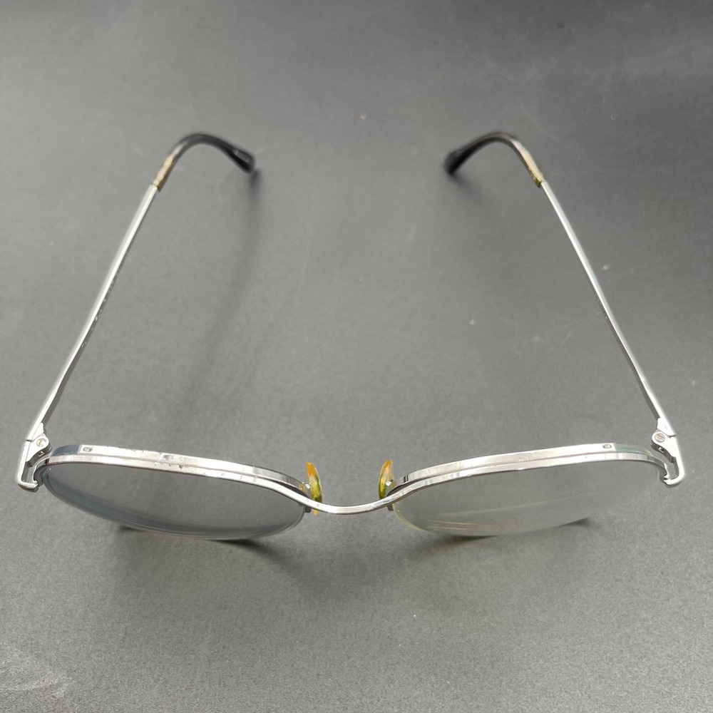 Vintage Tania Flair Optics Eyeglasses Frame Metal Silver Tone Japan RGP 135 - Picture 7 of 8
